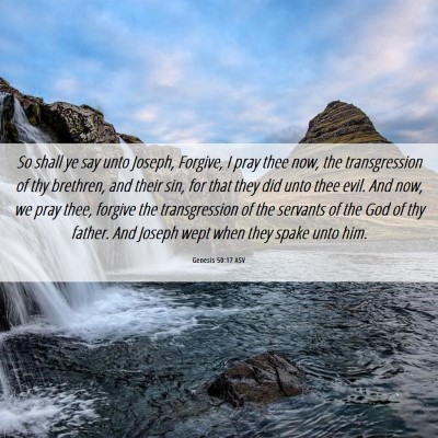 Picture 06 - Genesis 50:17 ASV - So shall ye say unto Joseph, Forgive, I pray thee - Bible Verse Picture