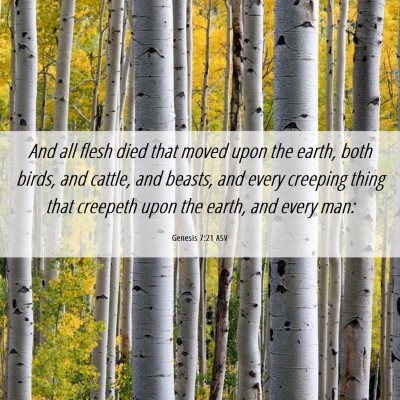 Picture 06 - Genesis 7:21 ASV - And all flesh died that moved upon the earth, - Bible Verse Picture