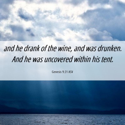 Picture 06 - Genesis 9:21 ASV - and he drank of the wine, and was drunken. And he - Bible Verse Picture
