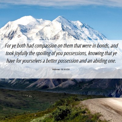 Picture 06 - Hebrews 10:34 ASV - For ye both had compassion on them that were in - Bible Verse Picture