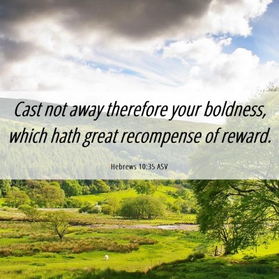 Picture 06 - Hebrews 10:35 ASV - Cast not away therefore your boldness, which hath - Bible Verse Picture