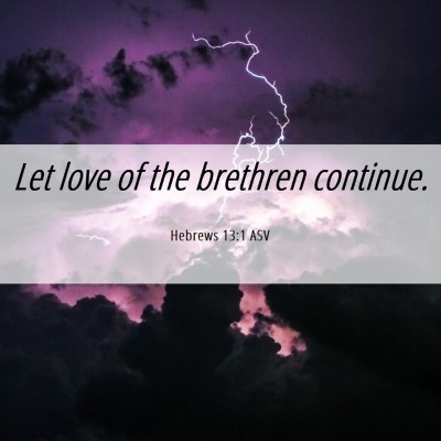 Picture 06 - Hebrews 13:1 ASV - Let love of the brethren - Bible Verse Picture