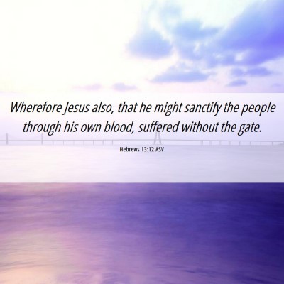 Picture 06 - Hebrews 13:12 ASV - Wherefore Jesus also, that he might sanctify the - Bible Verse Picture
