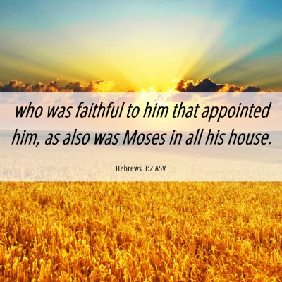 Picture 06 - Hebrews 3:2 ASV - who was faithful to him that appointed him, as - Bible Verse Picture