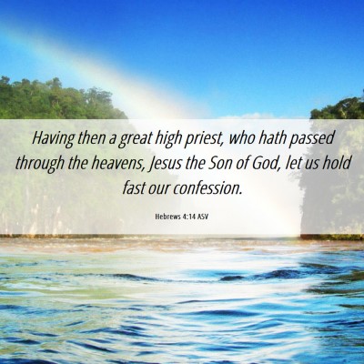 Picture 06 - Hebrews 4:14 ASV - Having then a great high priest, who hath passed - Bible Verse Picture