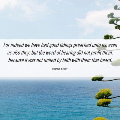 Picture 06 - Hebrews 4:2 ASV - For indeed we have had good tidings preached unto - Bible Verse Picture