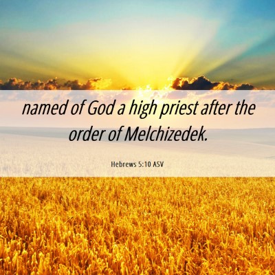 Picture 06 - Hebrews 5:10 ASV - named of God a high priest after the order of - Bible Verse Picture