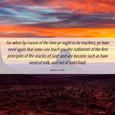 Picture 06 - Hebrews 5:12 ASV - For when by reason of the time ye ought to be - Bible Verse Picture