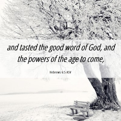 Picture 06 - Hebrews 6:5 ASV - and tasted the good word of God, and the powers - Bible Verse Picture