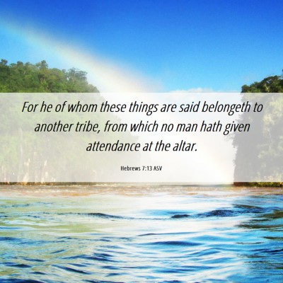 Picture 06 - Hebrews 7:13 ASV - For he of whom these things are said belongeth to - Bible Verse Picture