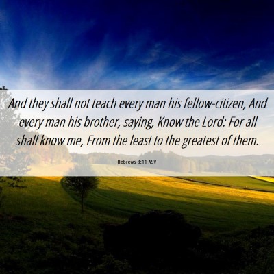 Picture 06 - Hebrews 8:11 ASV - And they shall not teach every man his - Bible Verse Picture