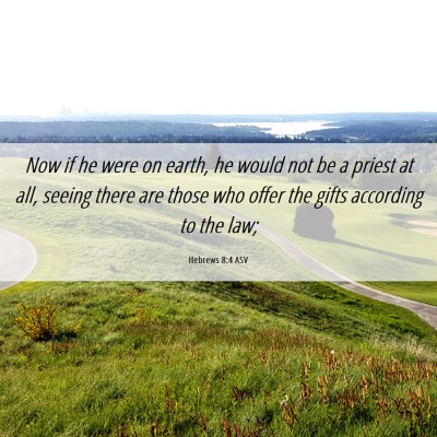 Picture 06 - Hebrews 8:4 ASV - Now if he were on earth, he would not be a priest - Bible Verse Picture