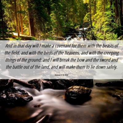 Picture 06 - Hosea 2:18 ASV - And in that day will I make a covenant for them - Bible Verse Picture