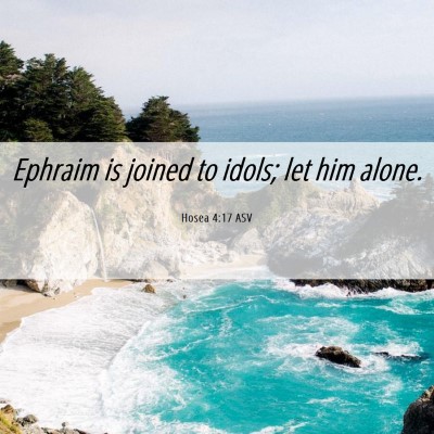 Picture 06 - Hosea 4:17 ASV - Ephraim is joined to idols; let him - Bible Verse Picture