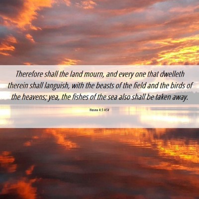 Picture 06 - Hosea 4:3 ASV - Therefore shall the land mourn, and every one - Bible Verse Picture