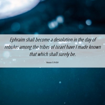 Picture 06 - Hosea 5:9 ASV - Ephraim shall become a desolation in the day of - Bible Verse Picture