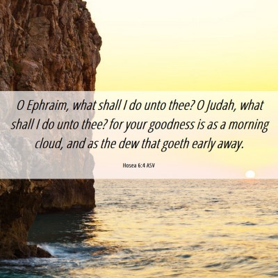 Picture 06 - Hosea 6:4 ASV - O Ephraim, what shall I do unto thee? O Judah, - Bible Verse Picture
