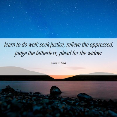 Picture 06 - Isaiah 1:17 ASV - learn to do well; seek justice, relieve the - Bible Verse Picture