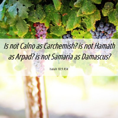 Picture 06 - Isaiah 10:9 ASV - Is not Calno as Carchemish? is not Hamath as - Bible Verse Picture