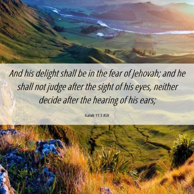 Picture 06 - Isaiah 11:3 ASV - And his delight shall be in the fear of Jehovah; - Bible Verse Picture