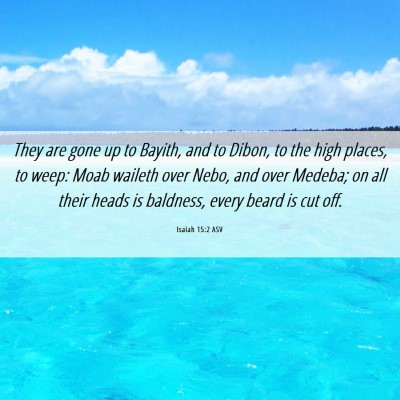 Picture 06 - Isaiah 15:2 ASV - They are gone up to Bayith, and to Dibon, to the - Bible Verse Picture