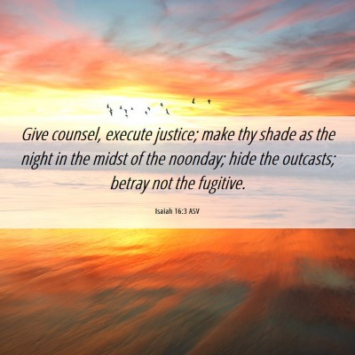 Picture 06 - Isaiah 16:3 ASV - Give counsel, execute justice; make thy shade as - Bible Verse Picture