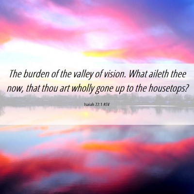 Picture 06 - Isaiah 22:1 ASV - The burden of the valley of vision. What aileth - Bible Verse Picture