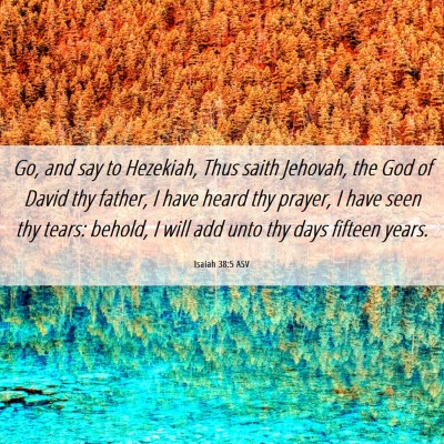 Picture 06 - Isaiah 38:5 ASV - Go, and say to Hezekiah, Thus saith Jehovah, the - Bible Verse Picture