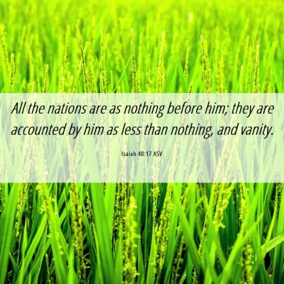 Picture 06 - Isaiah 40:17 ASV - All the nations are as nothing before him; they - Bible Verse Picture