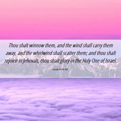 Picture 06 - Isaiah 41:16 ASV - Thou shalt winnow them, and the wind shall carry - Bible Verse Picture