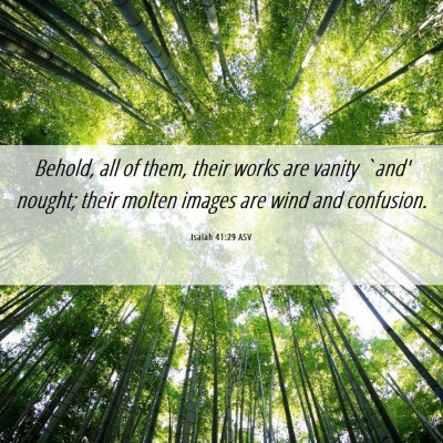 Picture 06 - Isaiah 41:29 ASV - Behold, all of them, their works are vanity `and' - Bible Verse Picture