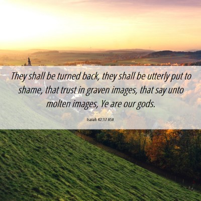 Picture 06 - Isaiah 42:17 ASV - They shall be turned back, they shall be utterly - Bible Verse Picture