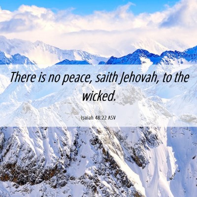 Picture 06 - Isaiah 48:22 ASV - There is no peace, saith Jehovah, to the - Bible Verse Picture