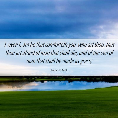 Picture 06 - Isaiah 51:12 ASV - I, even I, am he that comforteth you: who art - Bible Verse Picture