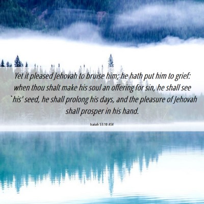 Picture 06 - Isaiah 53:10 ASV - Yet it pleased Jehovah to bruise him; he hath put - Bible Verse Picture
