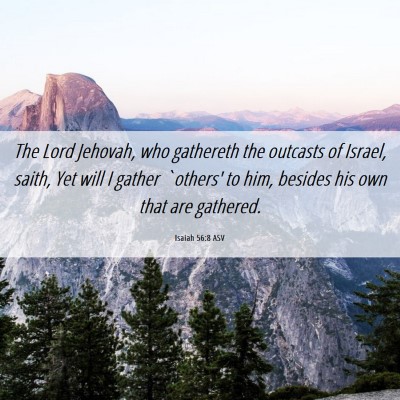Picture 06 - Isaiah 56:8 ASV - The Lord Jehovah, who gathereth the outcasts of - Bible Verse Picture