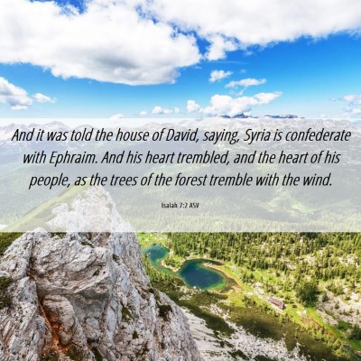 Picture 06 - Isaiah 7:2 ASV - And it was told the house of David, saying, Syria - Bible Verse Picture