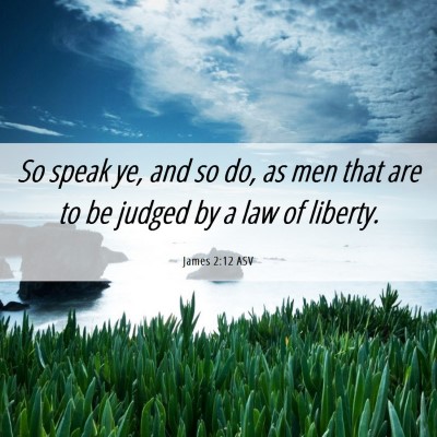 Picture 06 - James 2:12 ASV - So speak ye, and so do, as men that are to be - Bible Verse Picture