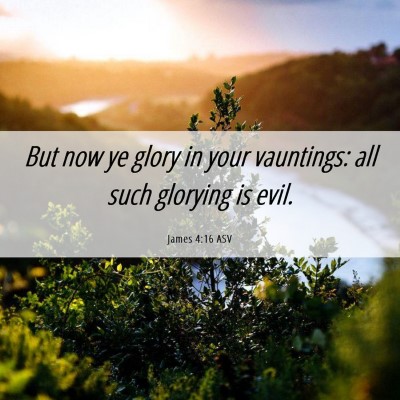Picture 06 - James 4:16 ASV - But now ye glory in your vauntings: all such - Bible Verse Picture