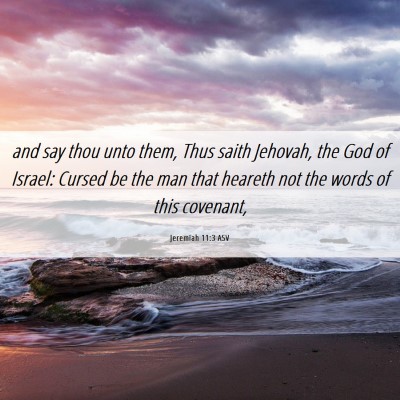 Picture 06 - Jeremiah 11:3 ASV - and say thou unto them, Thus saith Jehovah, the - Bible Verse Picture