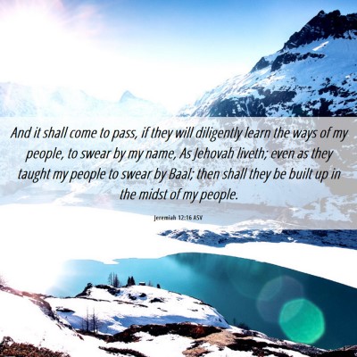 Picture 06 - Jeremiah 12:16 ASV - And it shall come to pass, if they will - Bible Verse Picture
