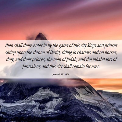 Picture 06 - Jeremiah 17:25 ASV - then shall there enter in by the gates of this - Bible Verse Picture