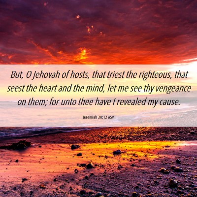 Picture 06 - Jeremiah 20:12 ASV - But, O Jehovah of hosts, that triest the - Bible Verse Picture
