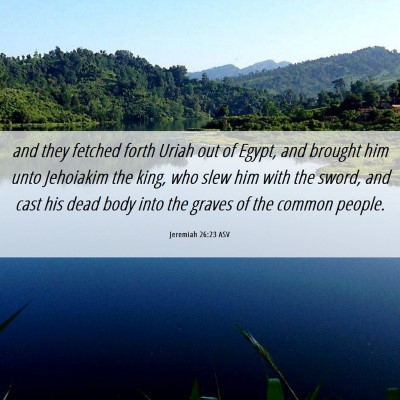 Picture 06 - Jeremiah 26:23 ASV - and they fetched forth Uriah out of Egypt, and - Bible Verse Picture