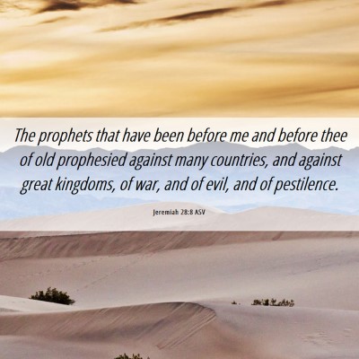 Picture 06 - Jeremiah 28:8 ASV - The prophets that have been before me and before - Bible Verse Picture
