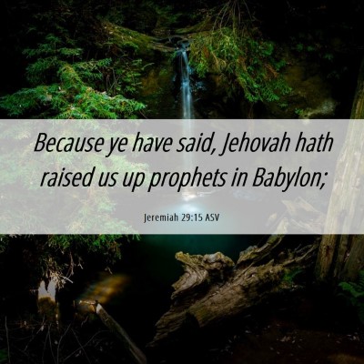 Picture 06 - Jeremiah 29:15 ASV - Because ye have said, Jehovah hath raised us up - Bible Verse Picture