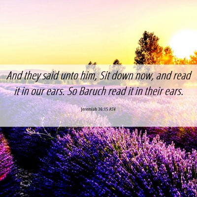 Picture 06 - Jeremiah 36:15 ASV - And they said unto him, Sit down now, and read it - Bible Verse Picture
