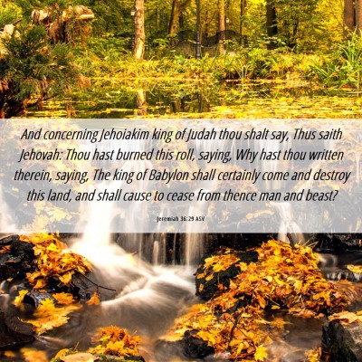 Picture 06 - Jeremiah 36:29 ASV - And concerning Jehoiakim king of Judah thou shalt - Bible Verse Picture