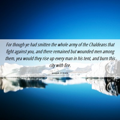 Picture 06 - Jeremiah 37:10 ASV - For though ye had smitten the whole army of the - Bible Verse Picture