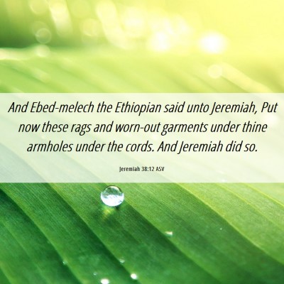 Picture 06 - Jeremiah 38:12 ASV - And Ebed-melech the Ethiopian said unto Jeremiah, - Bible Verse Picture